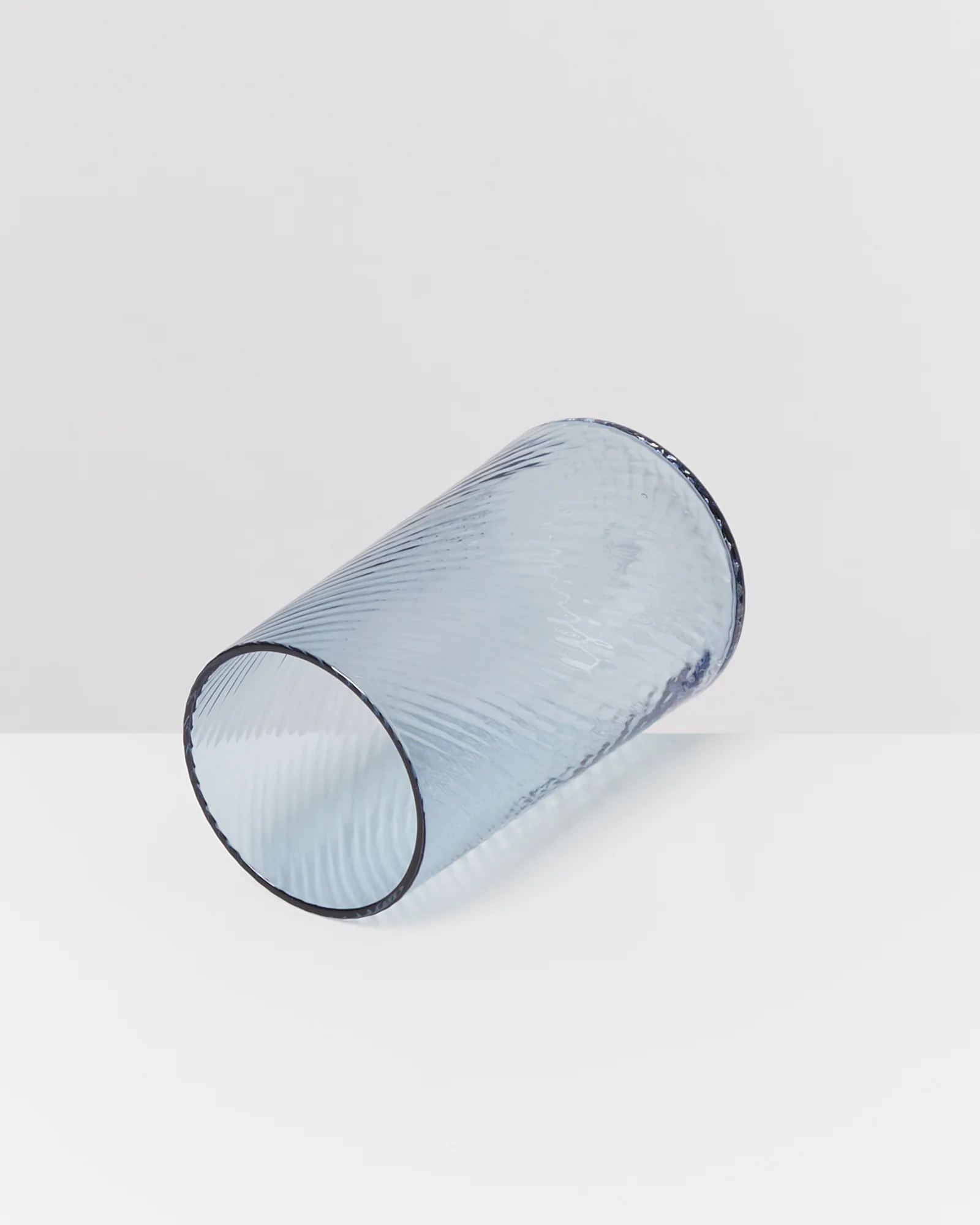 Leiria Glas klein riffled blau 4er-Set - Image 3