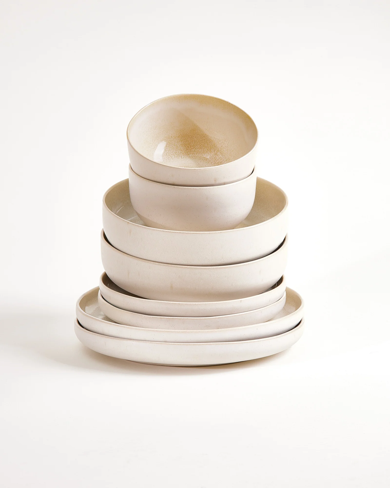 Lorosa Geschirr-Set modern sand 8-teilig