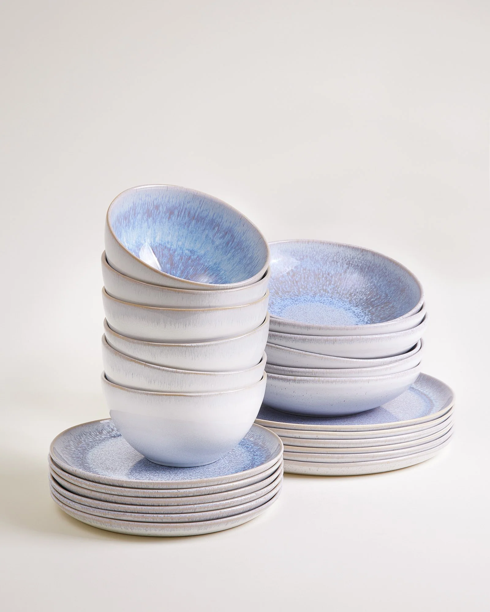 Melides Geschirr-Set stoneblue 24-teilig