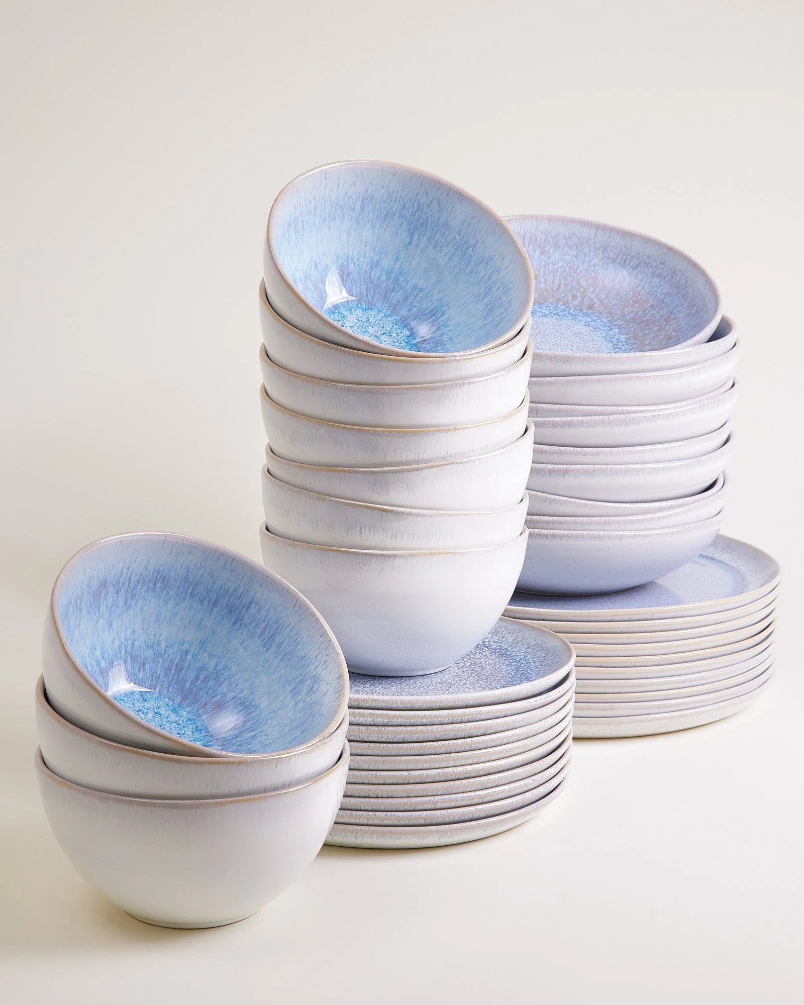 Melides Geschirr-Set stoneblue 40-teilig