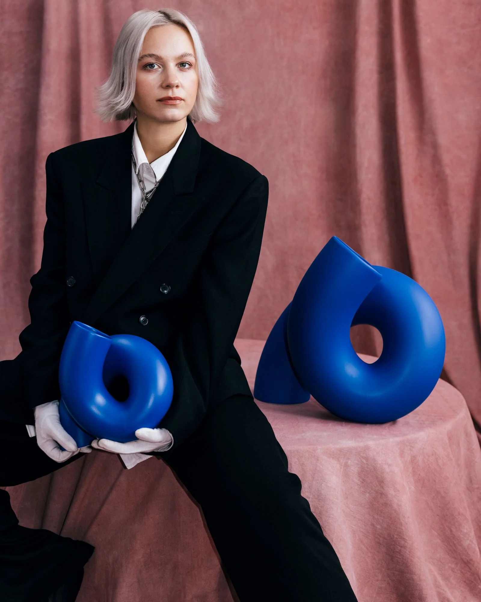 MaM x Ju Schnee Vase XL blau - Image 2